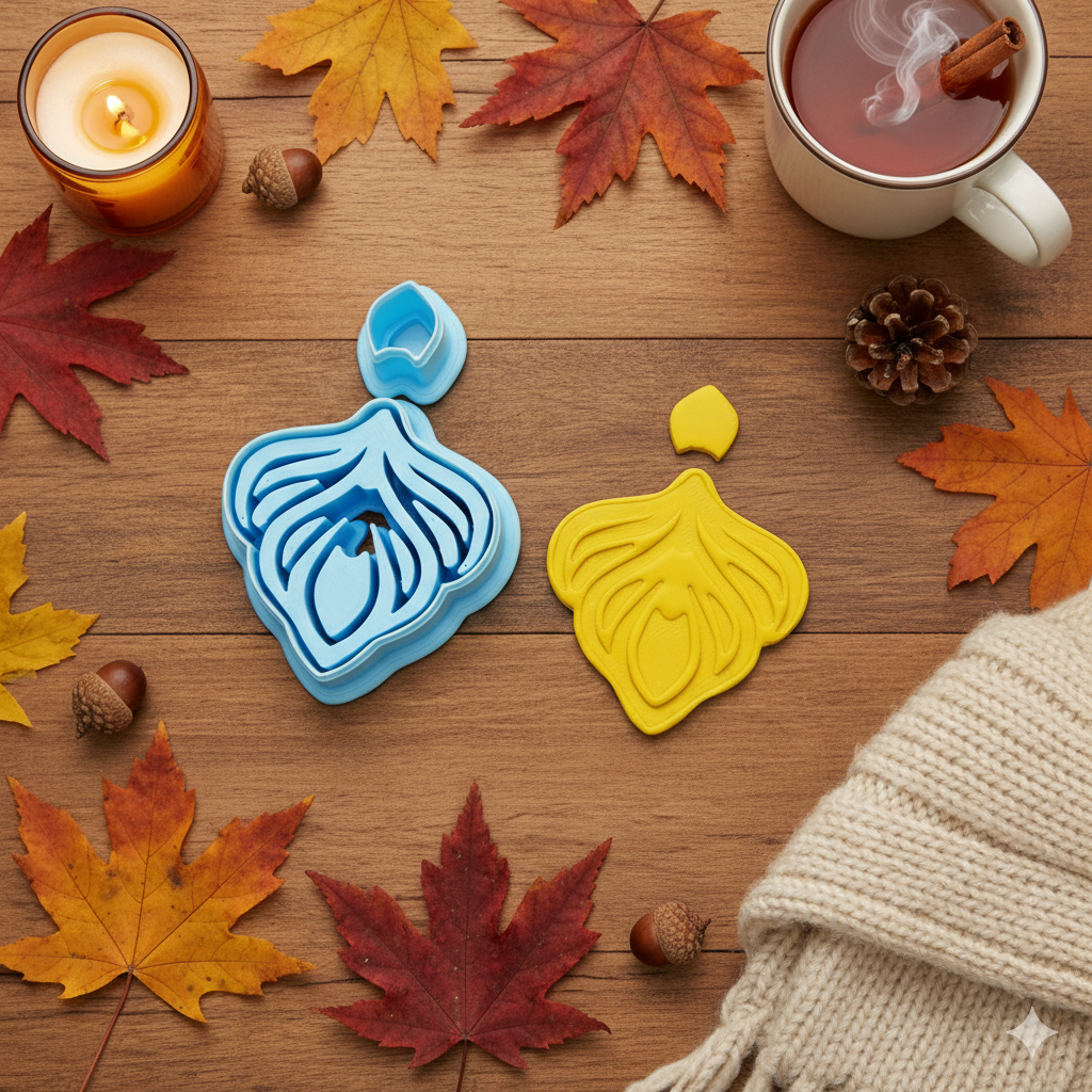 Statement Leaf debossed Style 2 clay cutter
