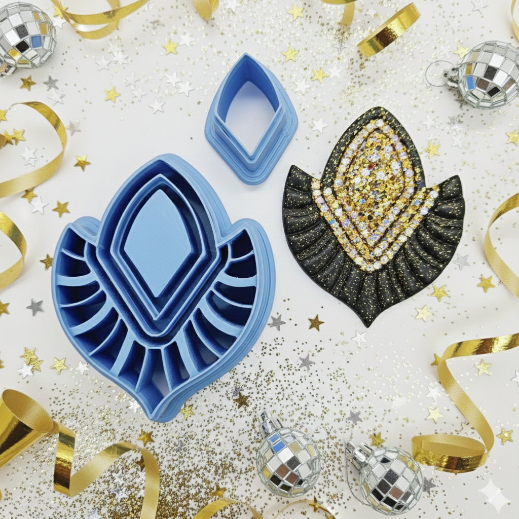 Macrame Stone Bezel Inlay set polymer clay cutters