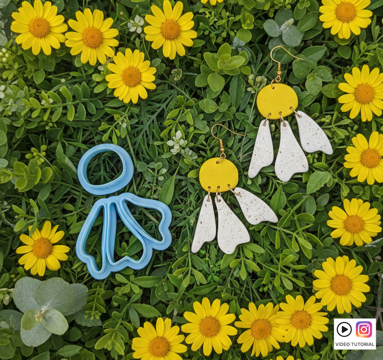 Lazy Daisy set polymer clay cutters
