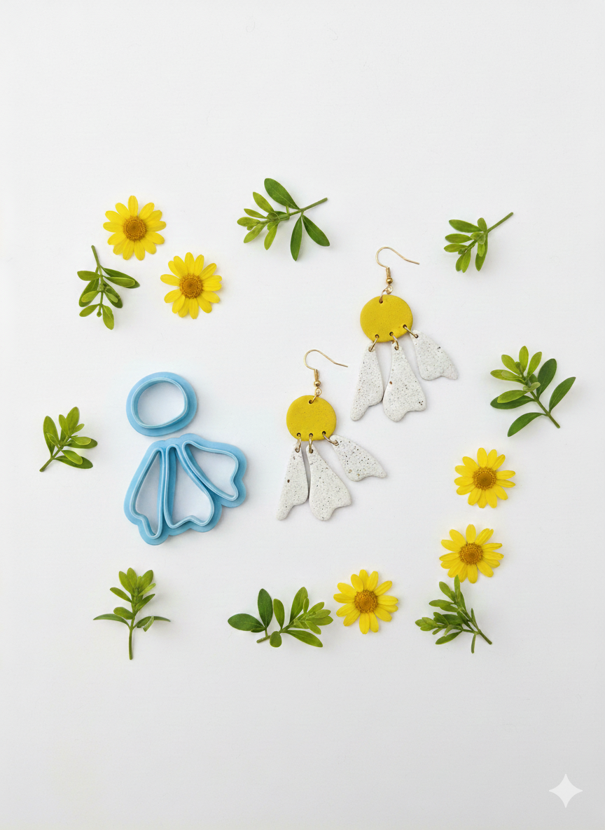 Lazy Daisy set polymer clay cutters