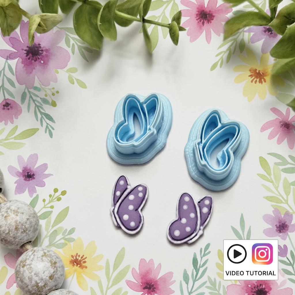 Butterflies polymer clay cutters