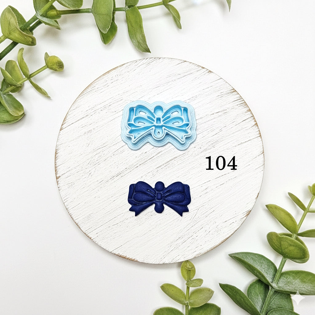 DOG TAGS and BOWS polymer clay cutters