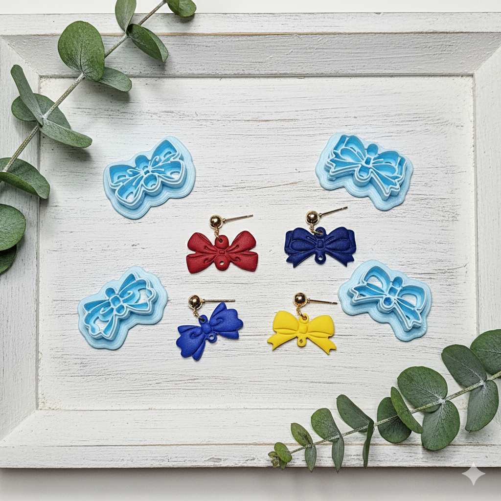 DOG TAGS and BOWS polymer clay cutters