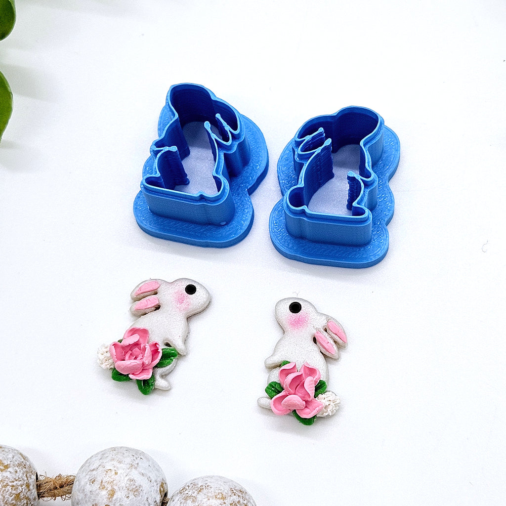 STANDING BUNNY polymer clay cutter