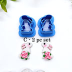 STANDING BUNNY polymer clay cutter