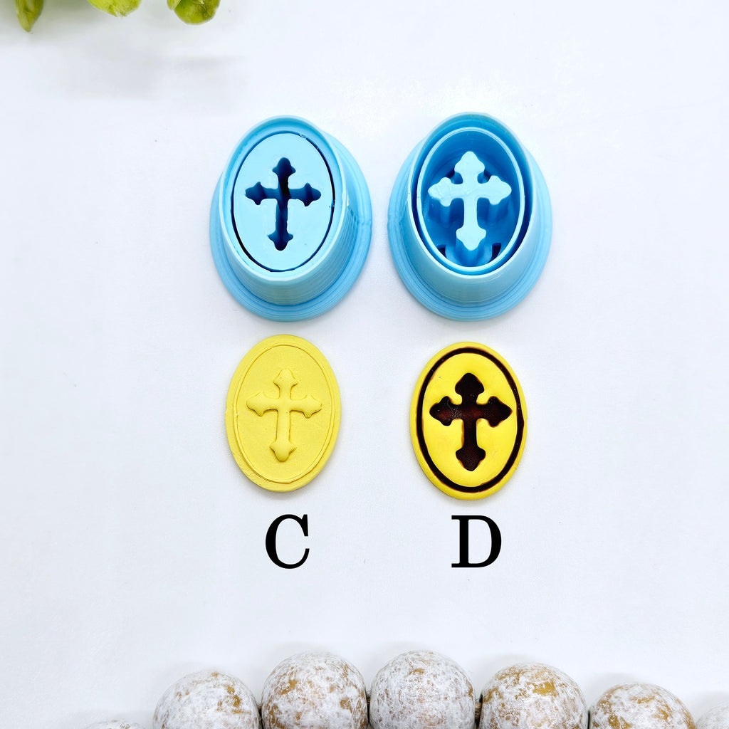 Christian Crosses poymer clay cutters