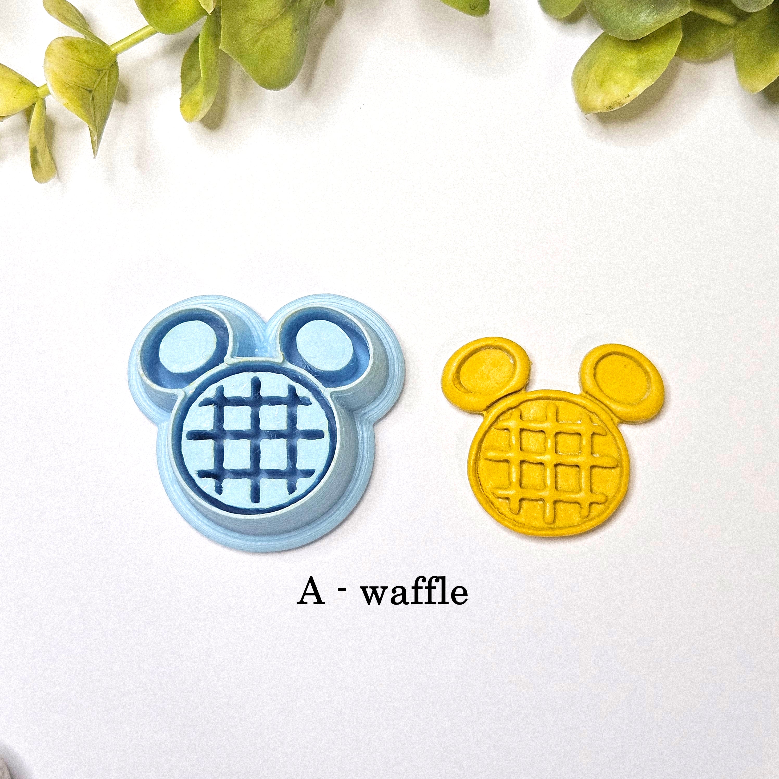 Mouse Ears Waffle and Pancake Polymer Clay Cutters
