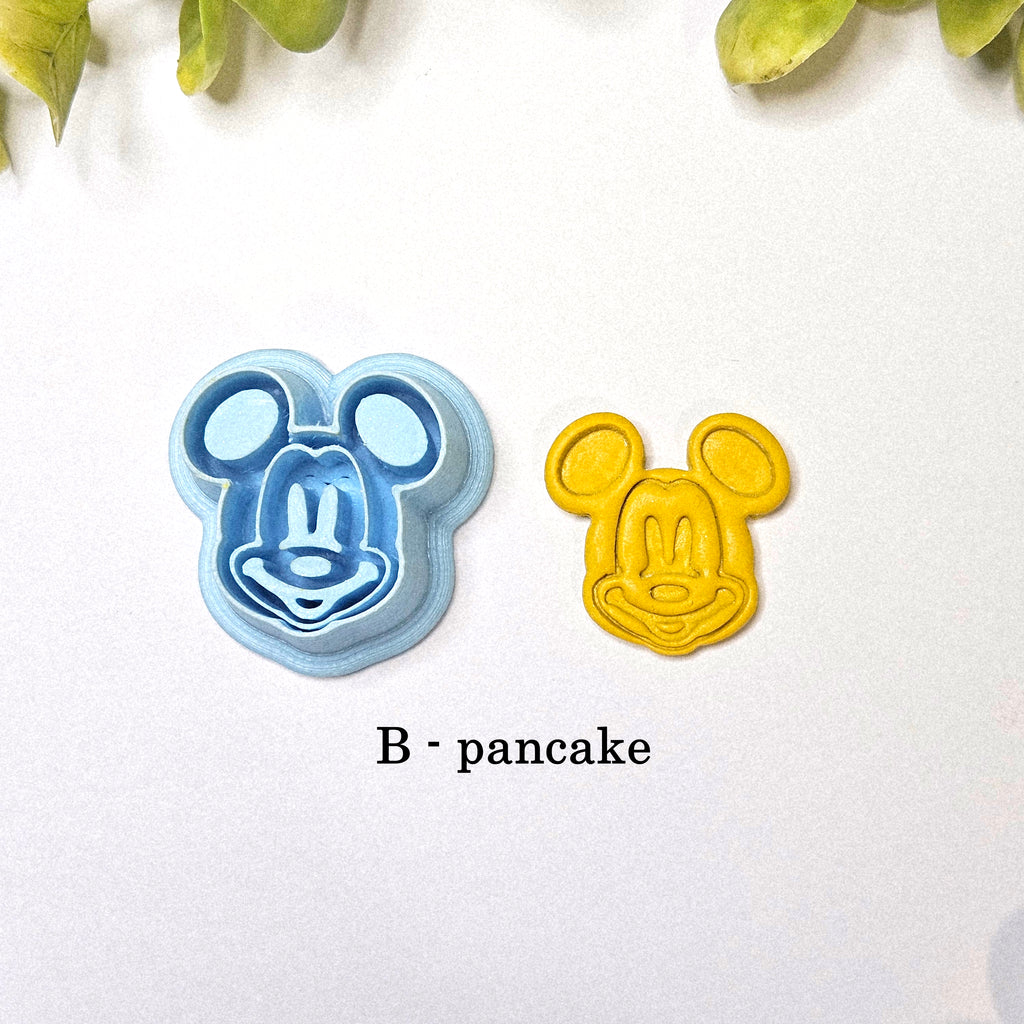 Mouse Ears Waffle and Pancake Polymer Clay Cutters