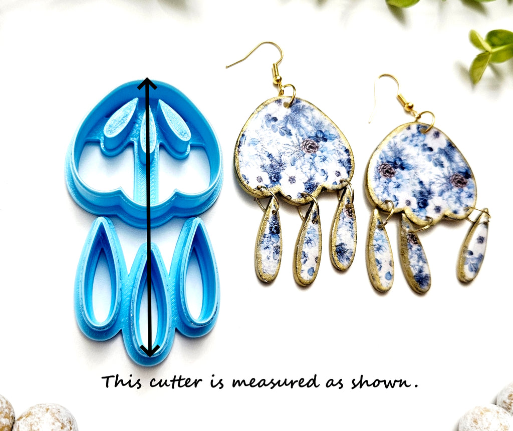 Tulip Drop set polymer clay cutters