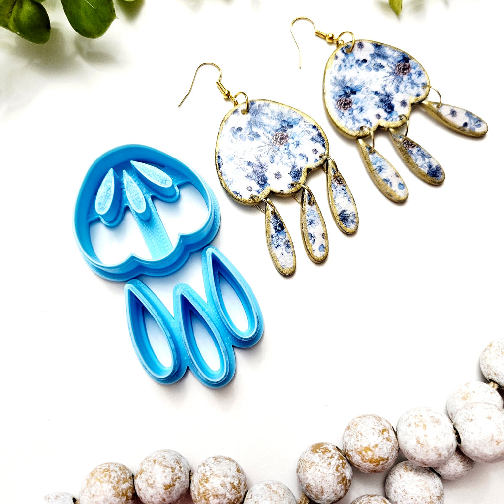 Tulip Drop set polymer clay cutters