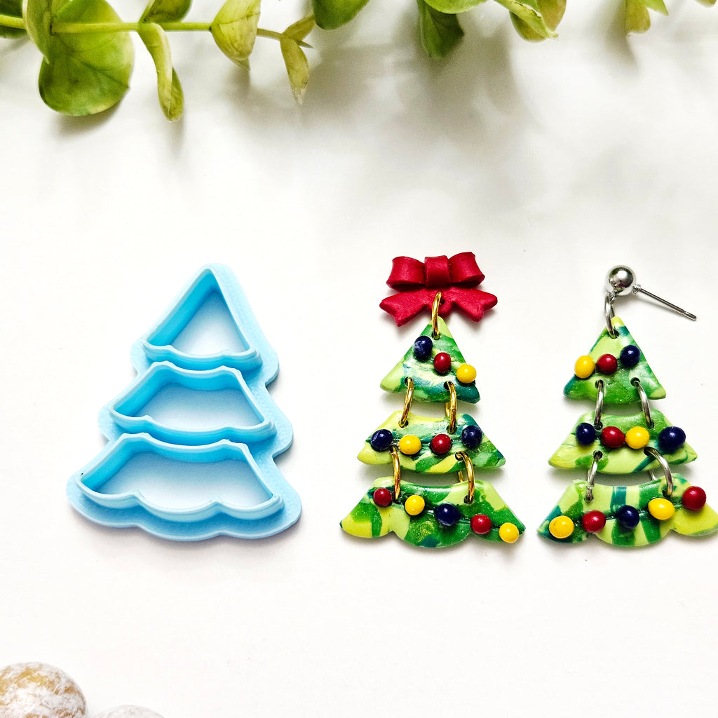 SEGMENTED CHRISTMAS Tree polymer clay cutter