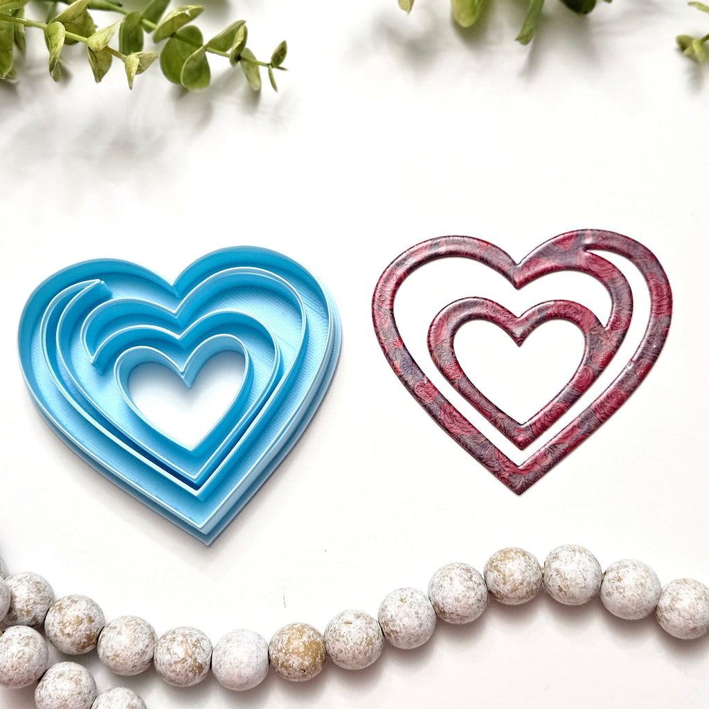 HEART Bookmark polymer clay cutter