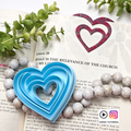 HEART Bookmark polymer clay cutter
