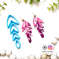 Chevron Leaf drop set polymer clay cutters
