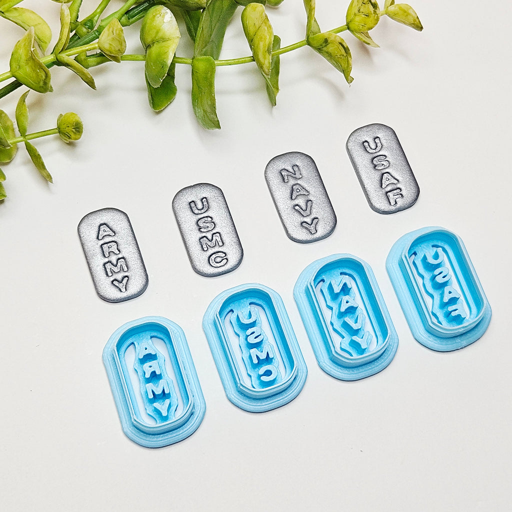DOG TAGS and BOWS polymer clay cutters