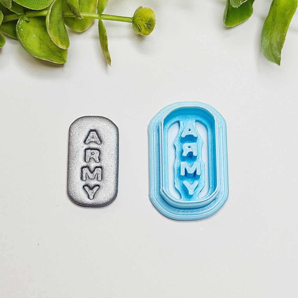 DOG TAGS and BOWS polymer clay cutters