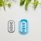 DOG TAGS and BOWS polymer clay cutters