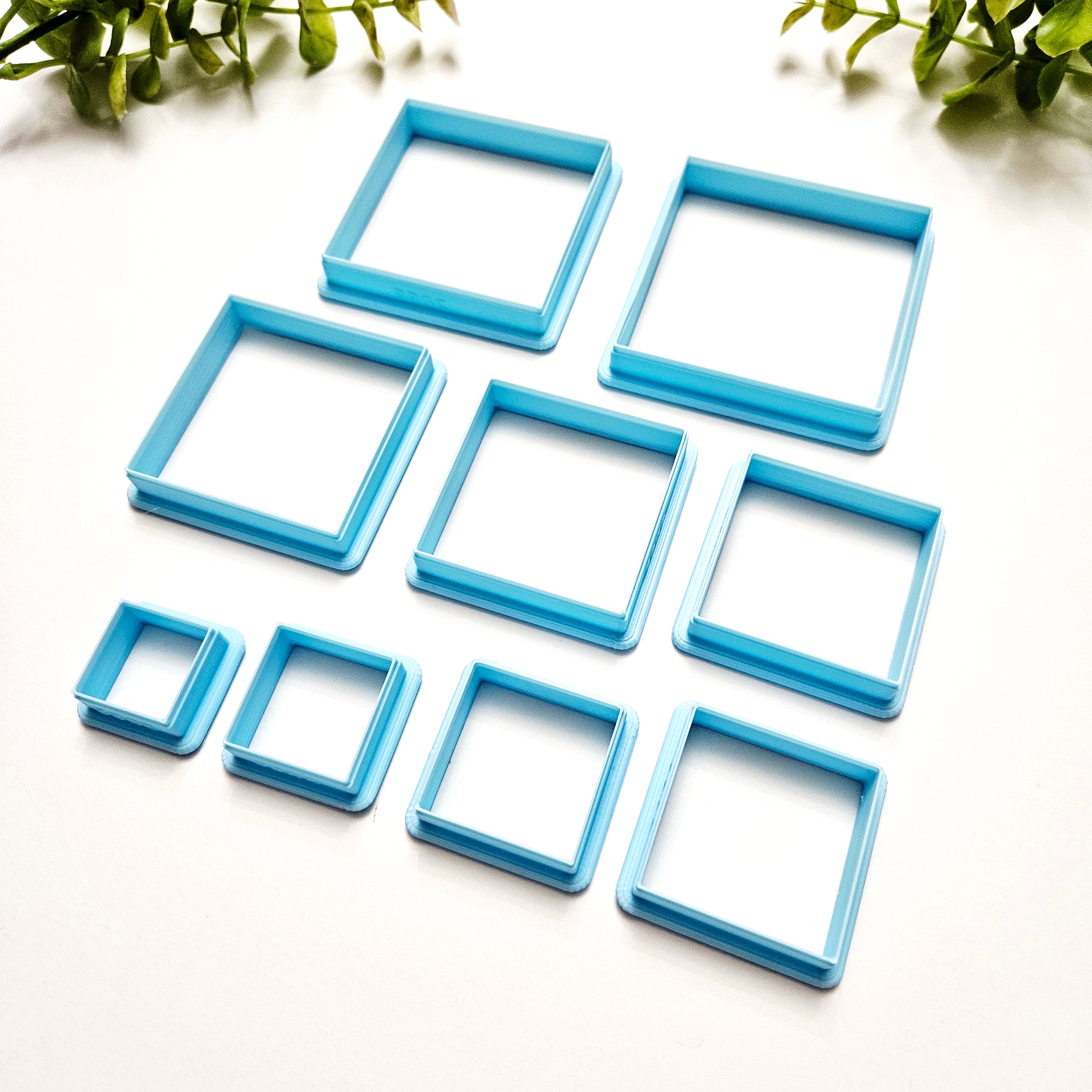 Squares polymer clay cutters