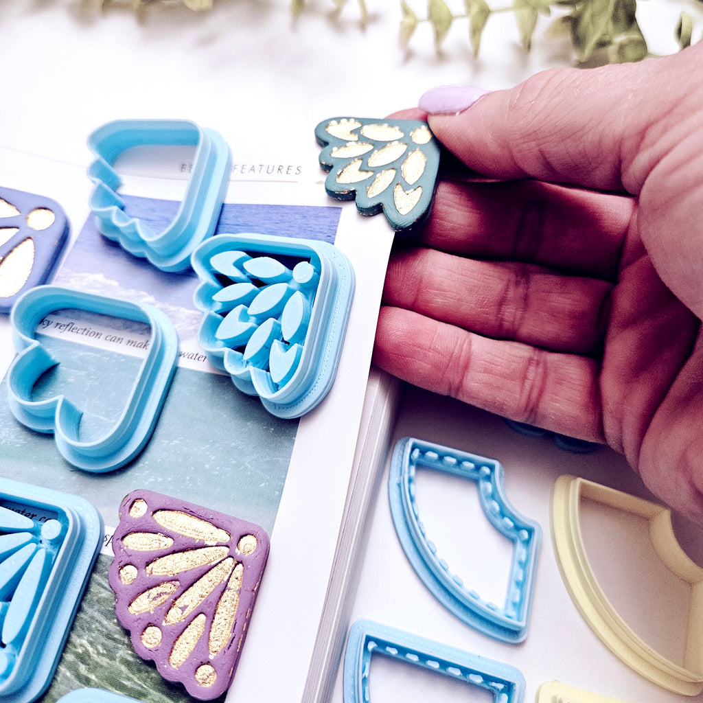 CORNER style Bookmarks polymer clay cutter