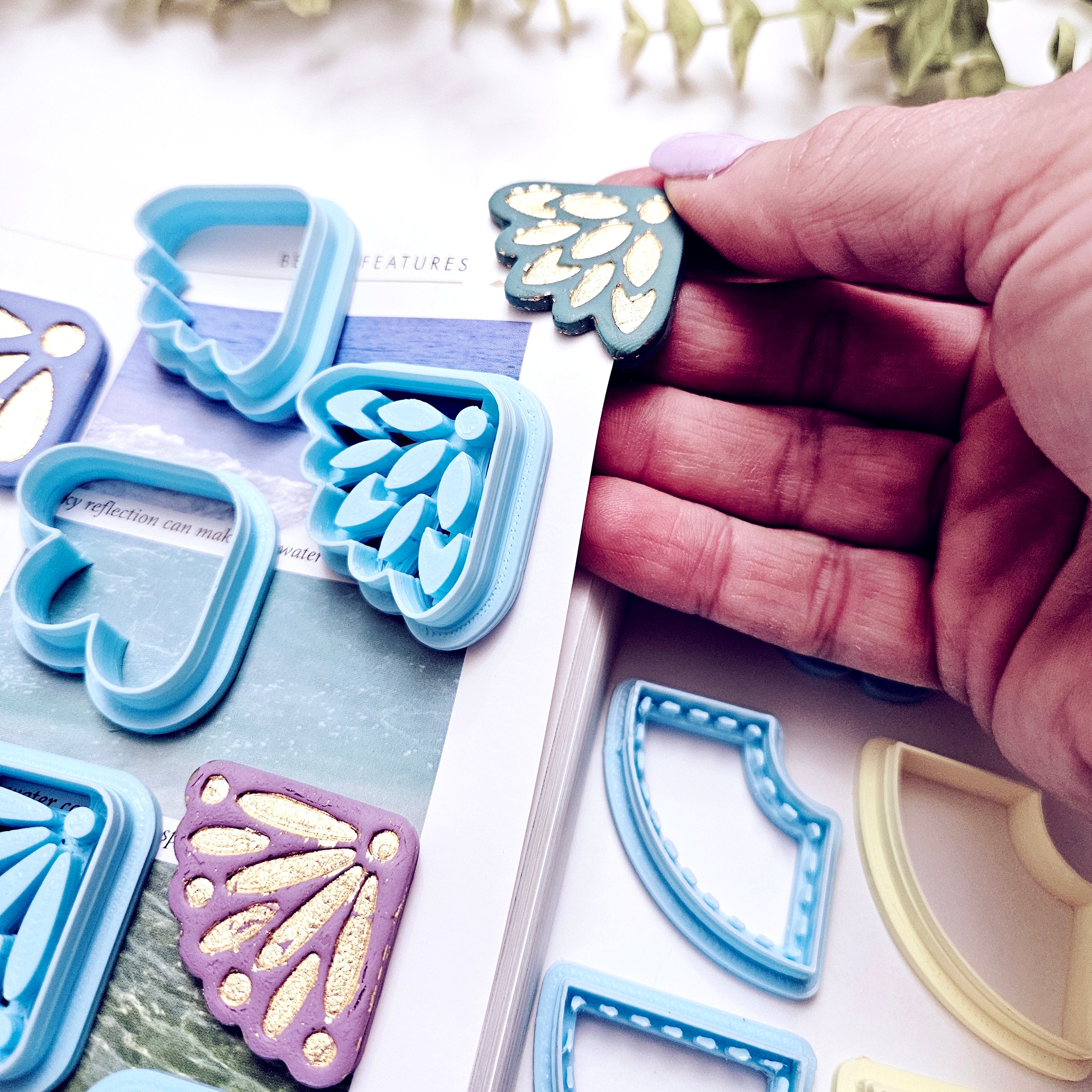 CORNER style Bookmarks polymer clay cutter
