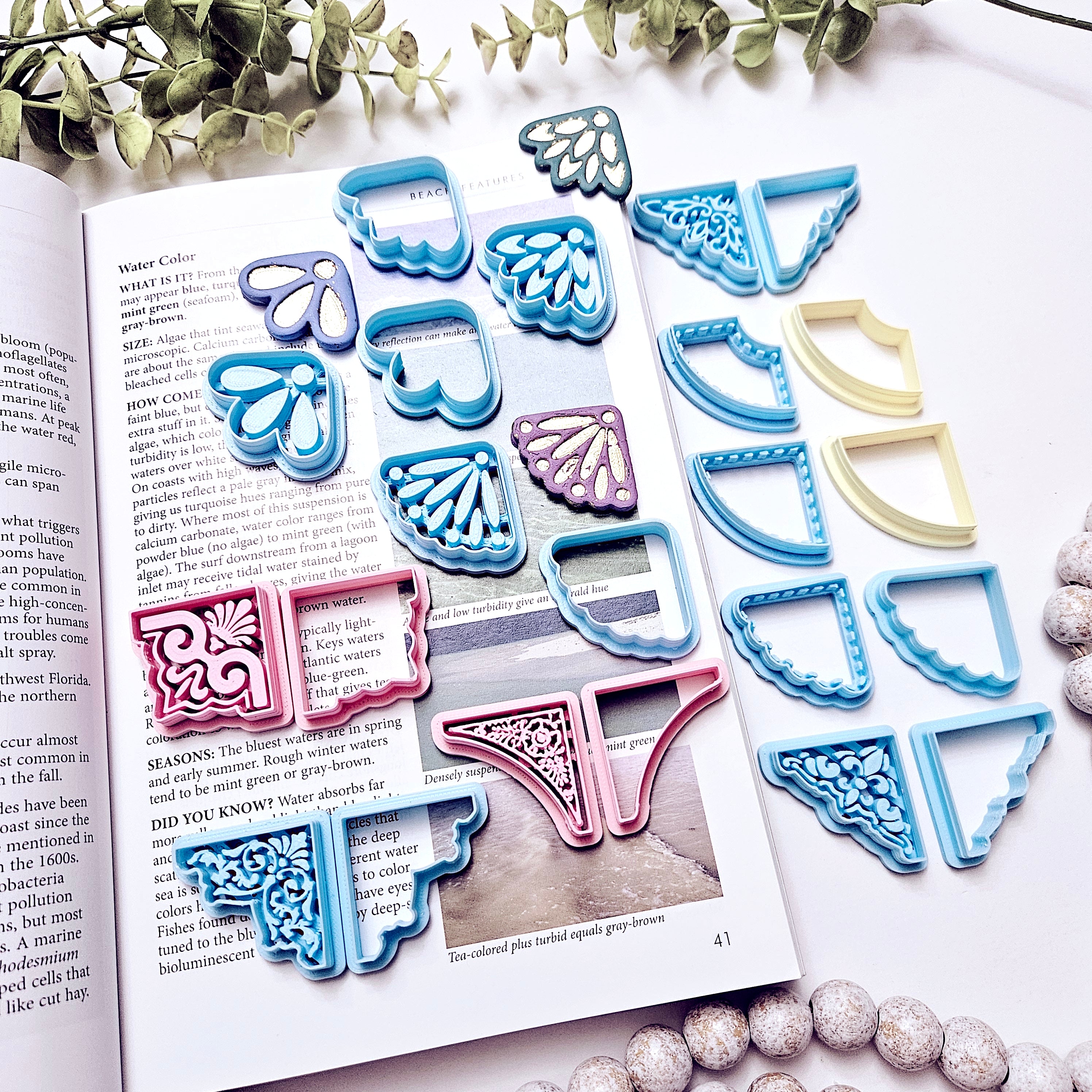 CORNER style Bookmarks polymer clay cutter