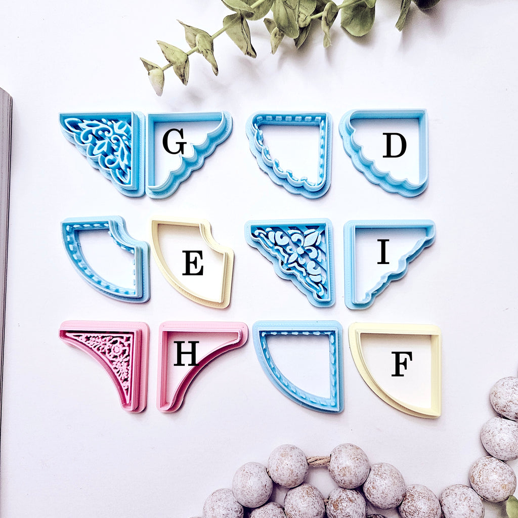 CORNER style Bookmarks polymer clay cutter