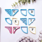 CORNER style Bookmarks polymer clay cutter