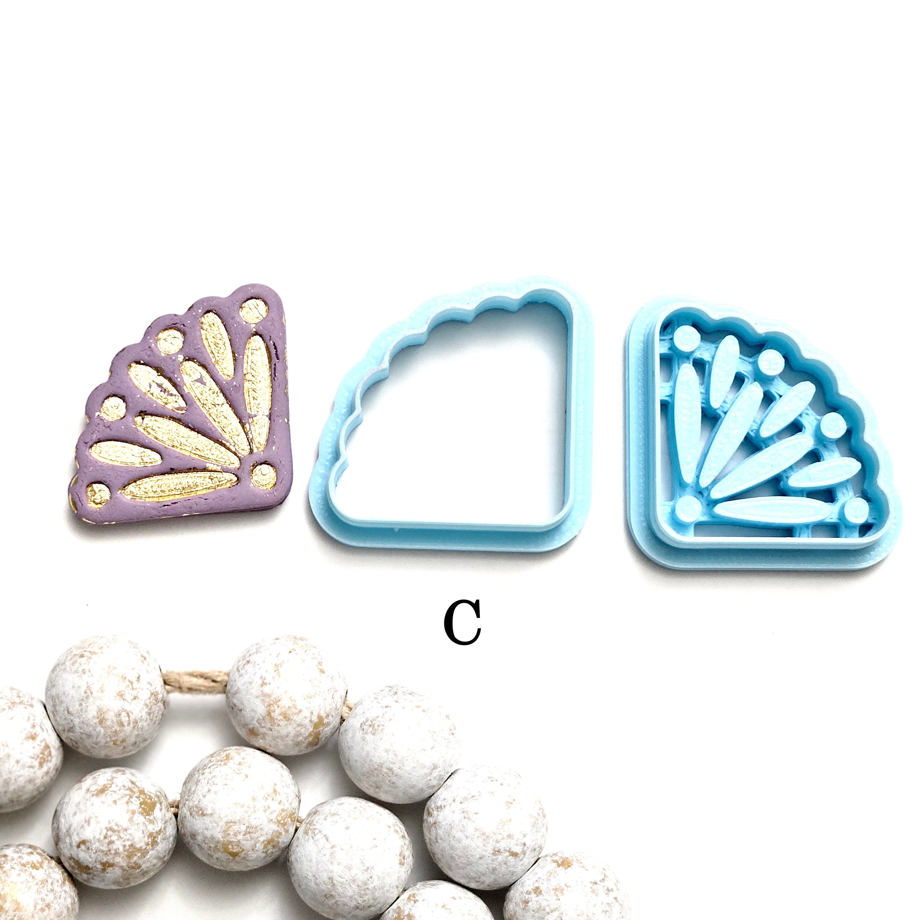 CORNER style Bookmarks polymer clay cutter