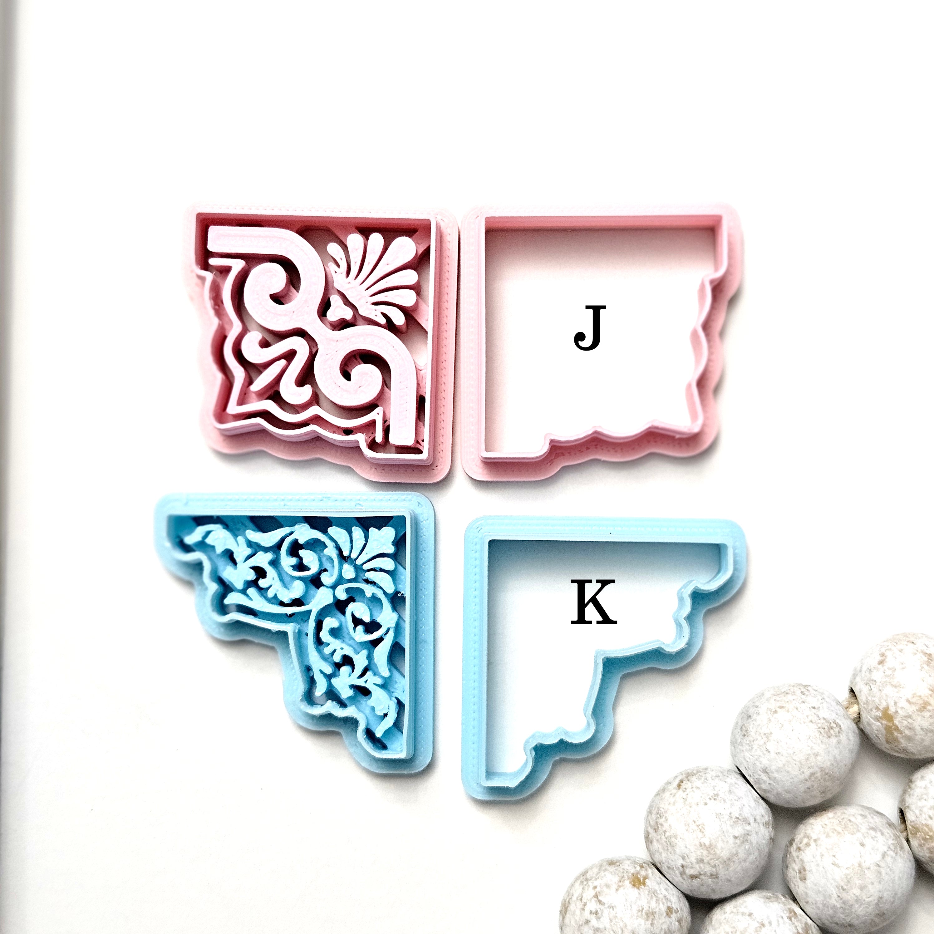 CORNER style Bookmarks polymer clay cutter