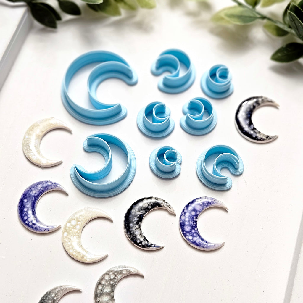 CRESCENT MOON polymer clay cutters