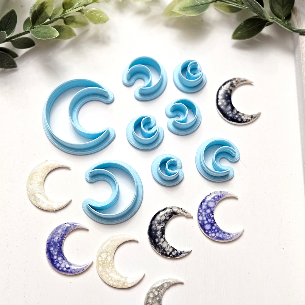 CRESCENT MOON polymer clay cutters