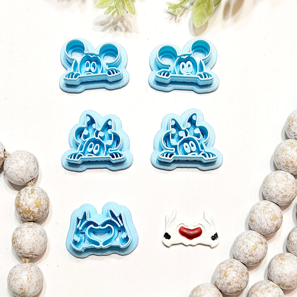 Peekaboo Magical Mouse Ears  polymer clay cutters