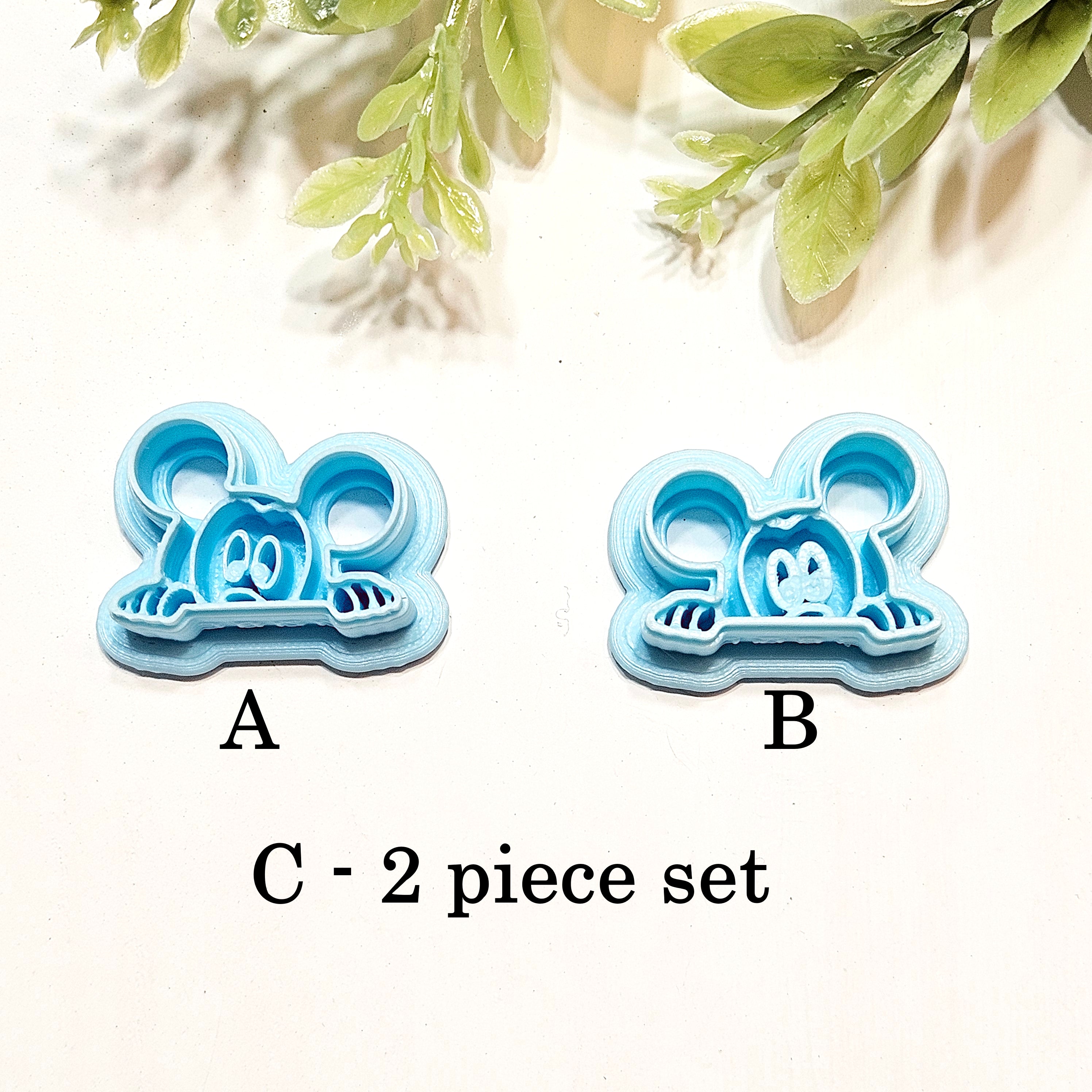 Peekaboo Magical Mouse Ears  polymer clay cutters