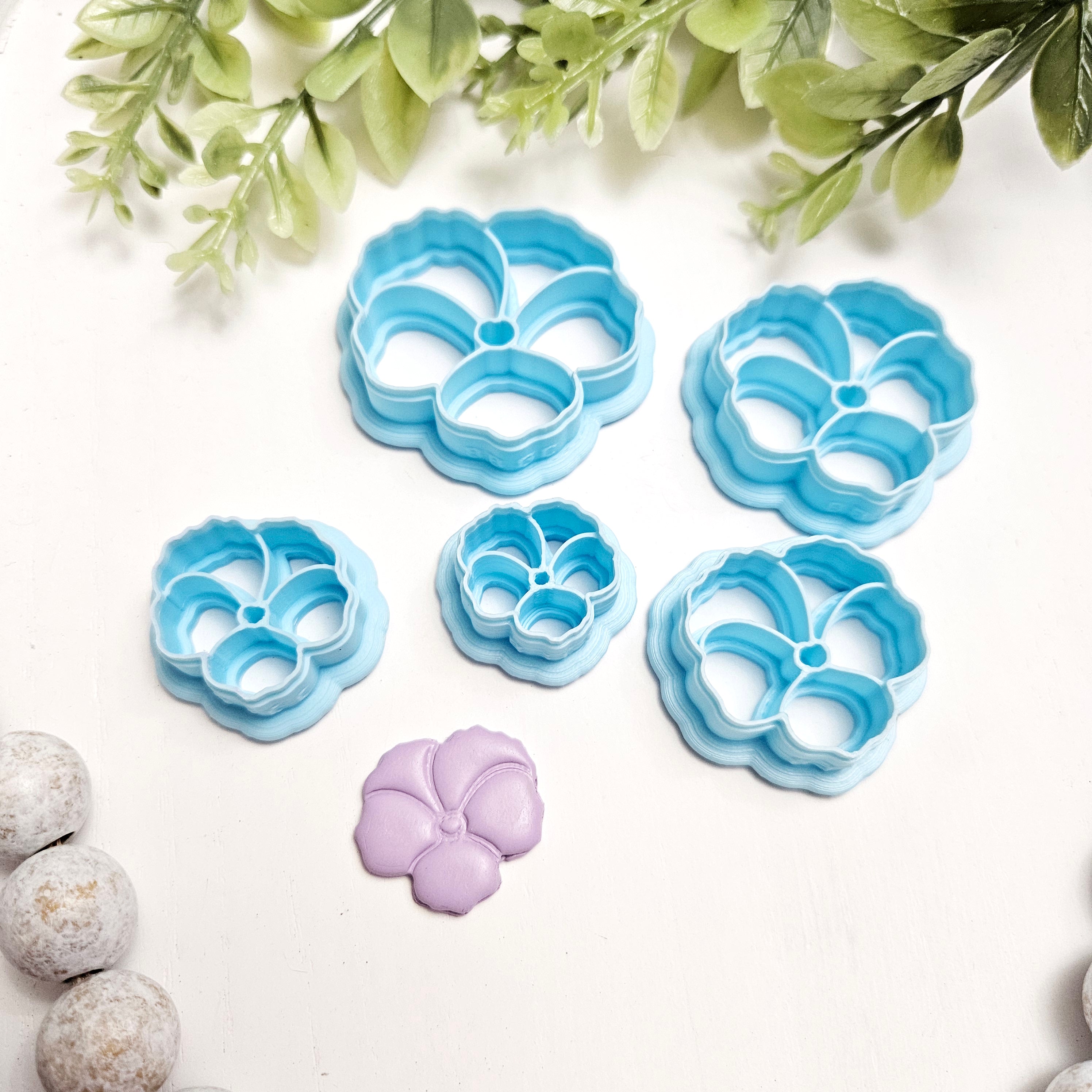 Pansy Flower Polymer Clay Cutter