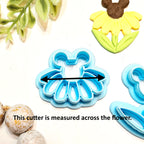 MOUSE EARS BLACK EYE SUSAN DAISY set clay cutters P605