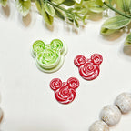 Mouse Ears ROSE Flower Polymer Clay Cutter P608