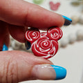 Mouse Ears ROSE Flower Polymer Clay Cutter P608