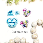 Mouse Ears Bookshelf Polymer Clay Cutter Set | H200