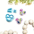 Mouse Ears Bookshelf Polymer Clay Cutter Set | H200