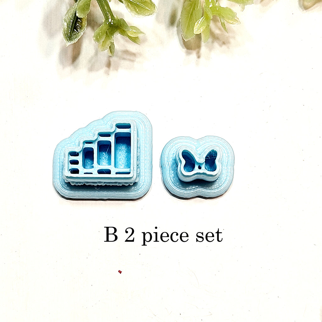 Mouse Ears Bookshelf Polymer Clay Cutter Set | H200