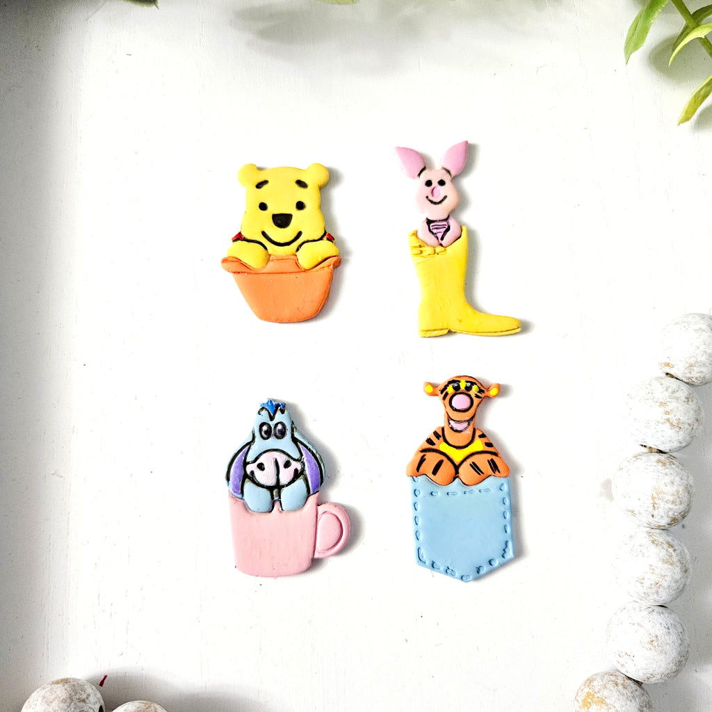 Hunny Bear Peekaboo Polymer Clay Cutters | Winnie the Pooh Character Set