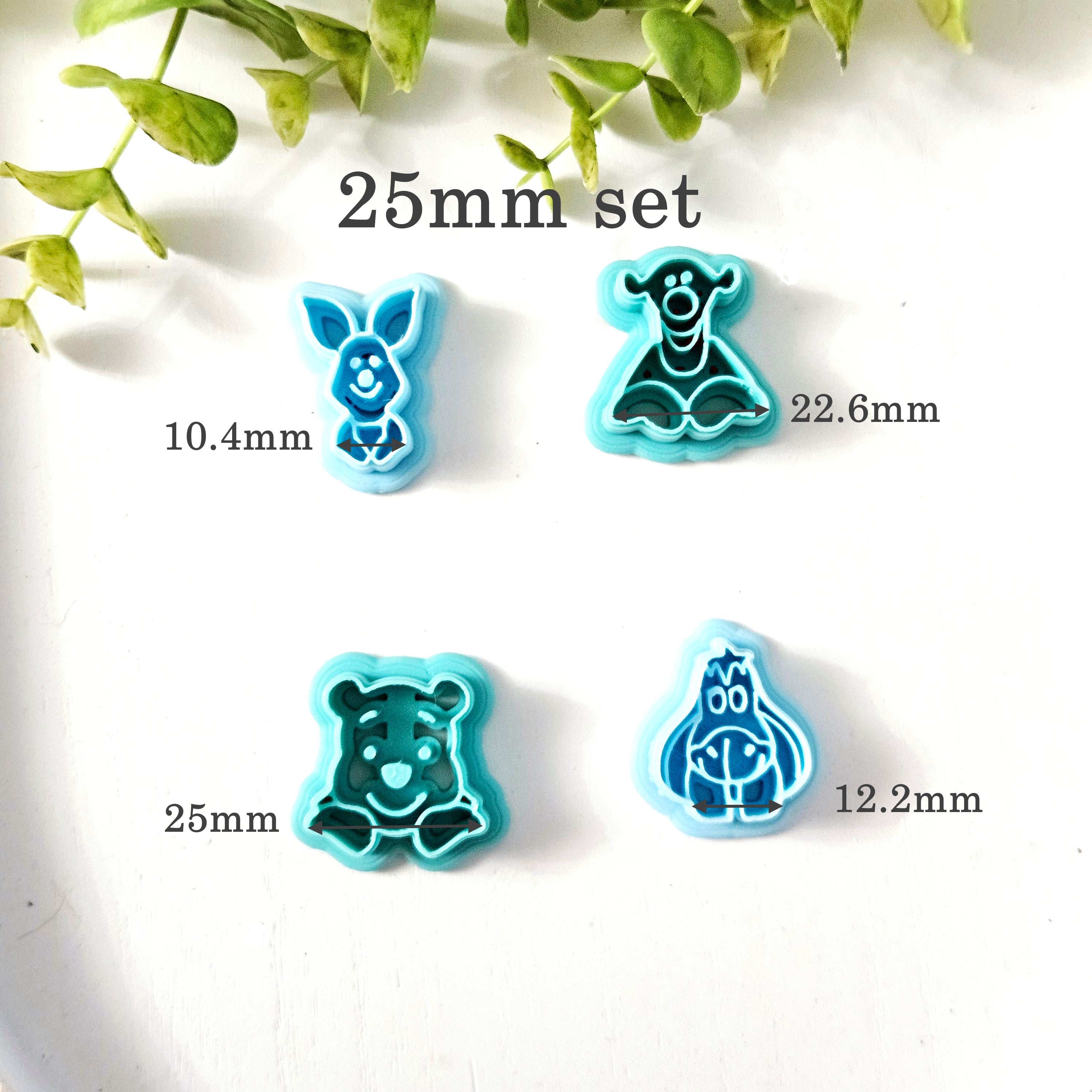 Hunny Bear Peekaboo Polymer Clay Cutters | Winnie the Pooh Character Set