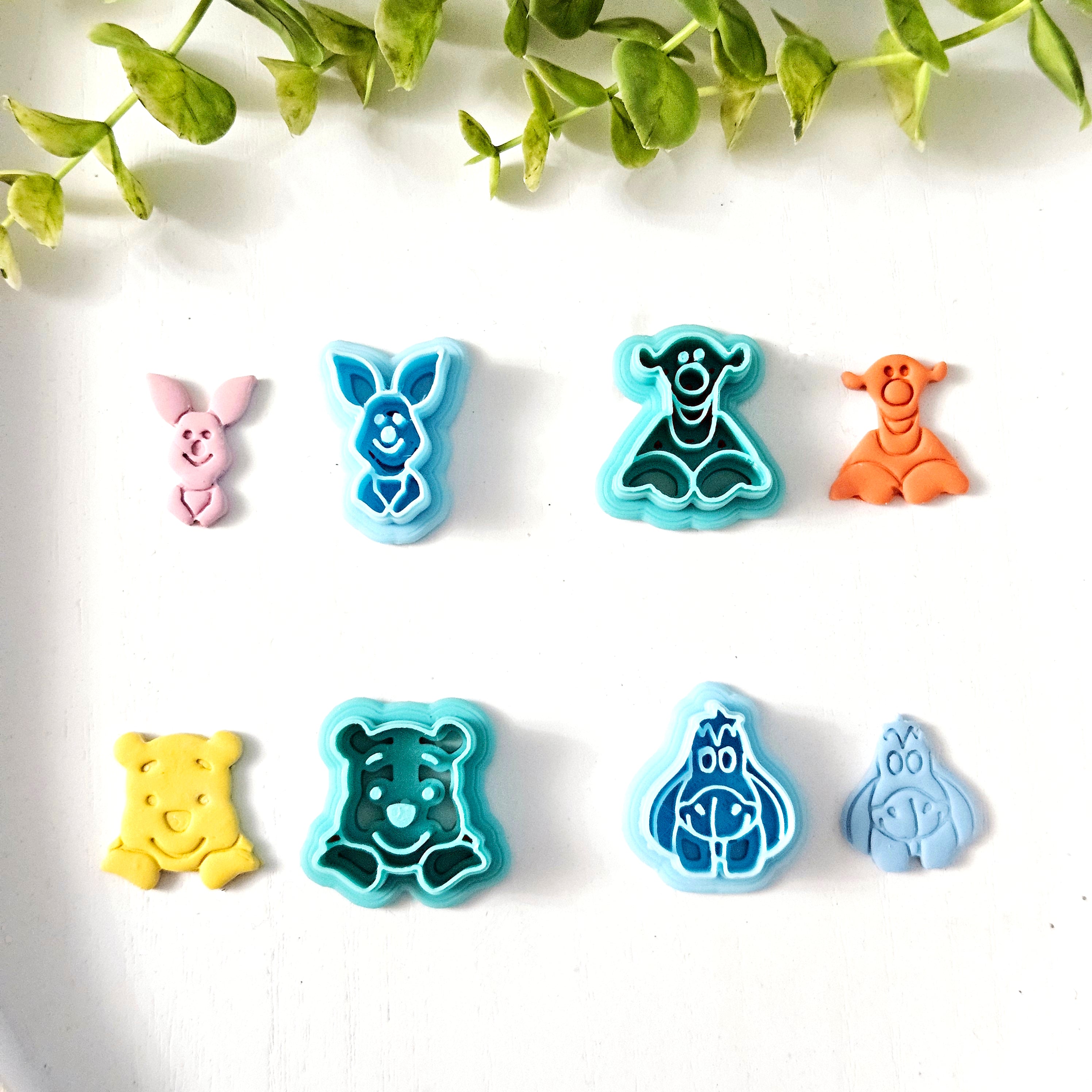 Hunny Bear Peekaboo Polymer Clay Cutters | Winnie the Pooh Character Set