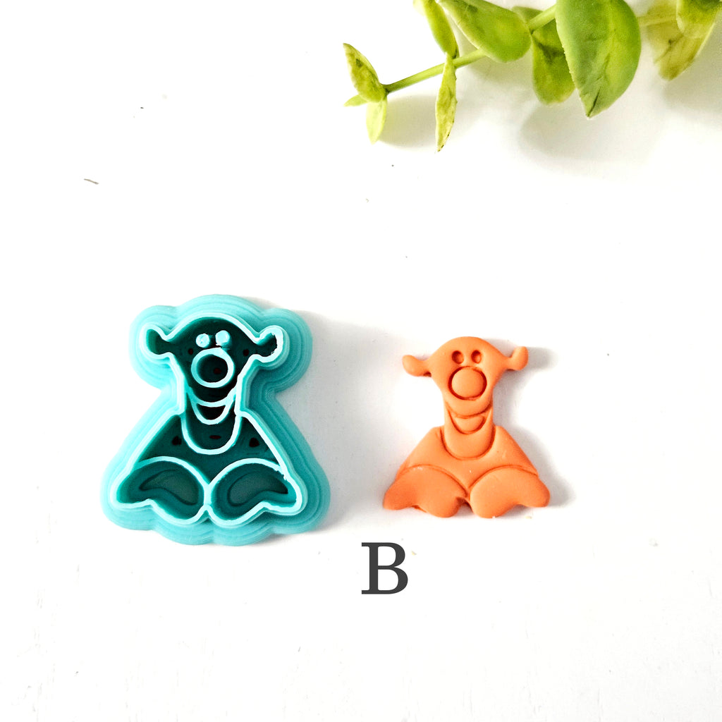 Hunny Bear Peekaboo Polymer Clay Cutters | Winnie the Pooh Character Set