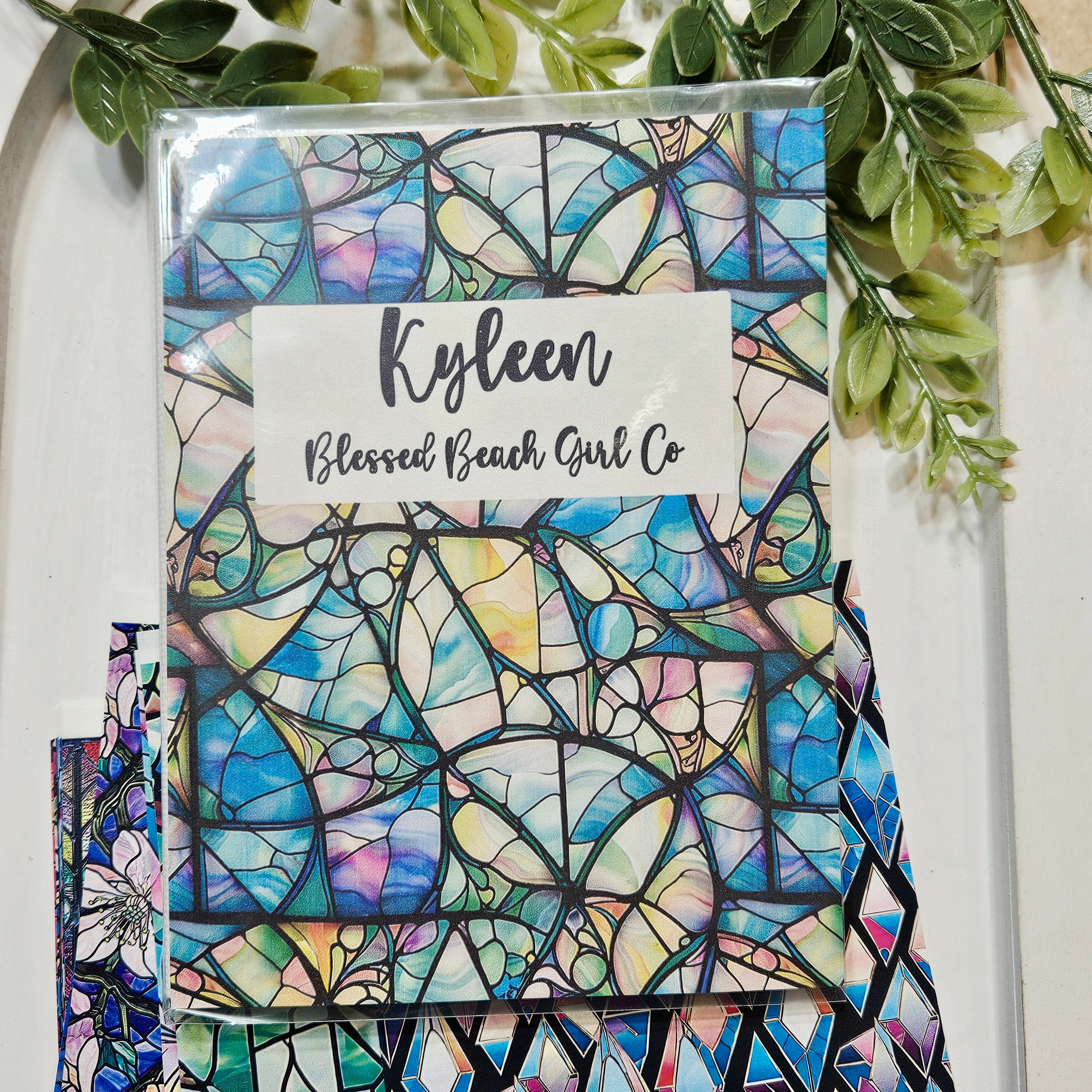 Stained Glass Water Transfer Sheet Book | 38 Exclusive Designs | Polymer Clay