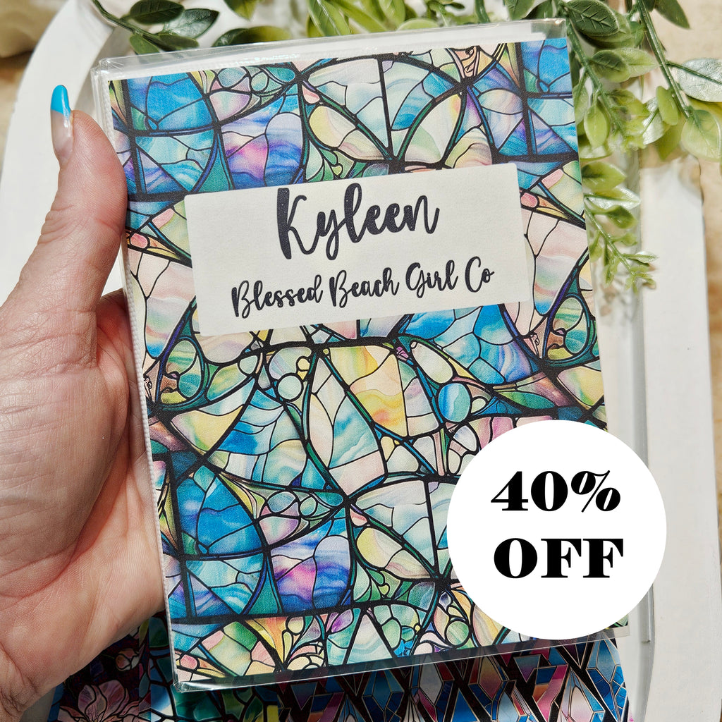 Stained Glass Water Transfer Sheet Book | 38 Exclusive Designs | Polymer Clay
