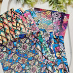 Stained Glass Water Transfer Sheet Book | 38 Exclusive Designs | Polymer Clay