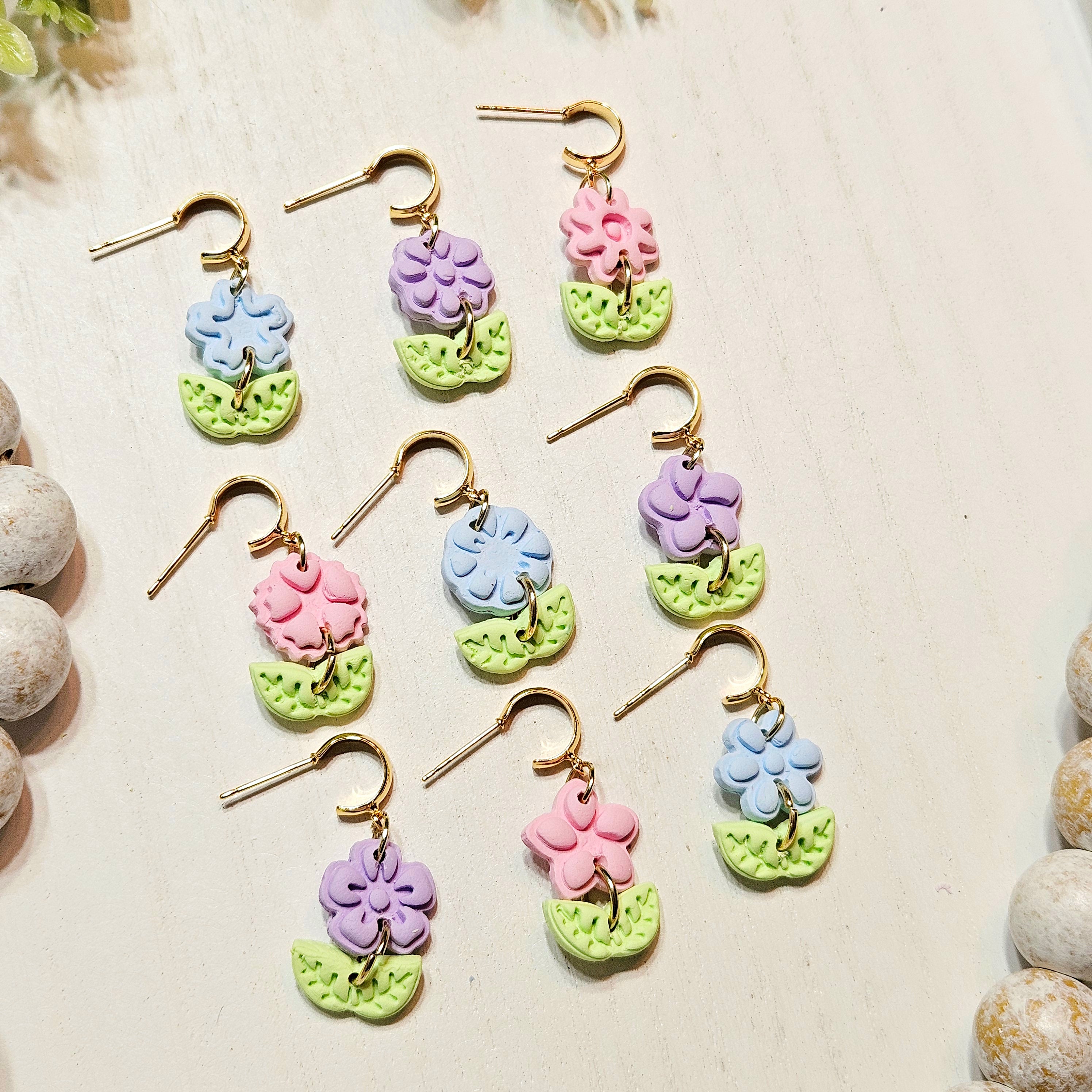 Flower Charms clay cutters P603