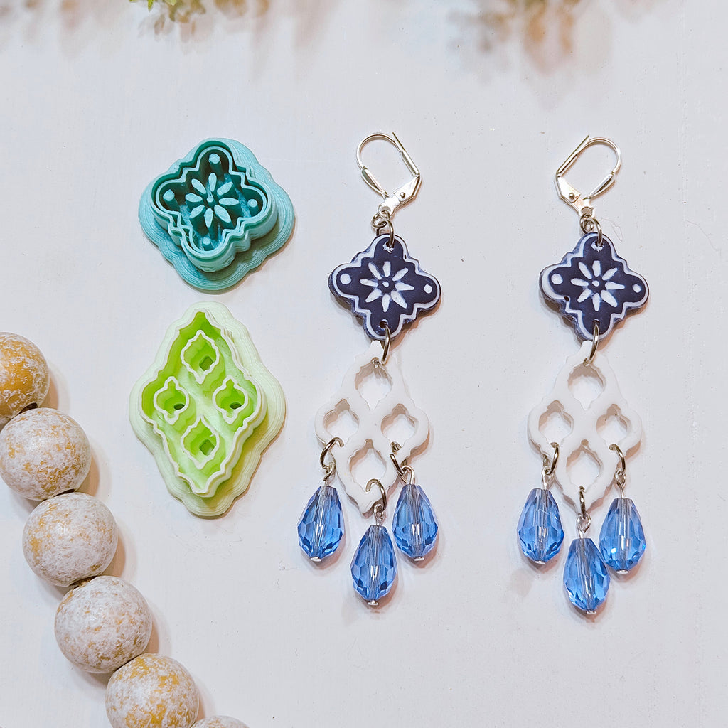 Quatrefoil & Lattice Polymer Clay Cutter Set E242 | Mediterranean Collection