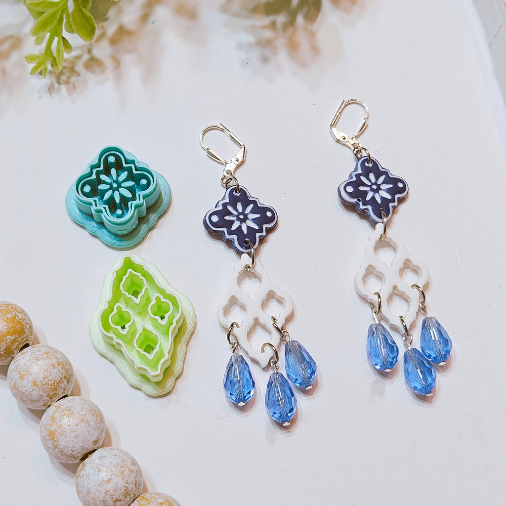 Quatrefoil & Lattice Polymer Clay Cutter Set E242 | Mediterranean Collection